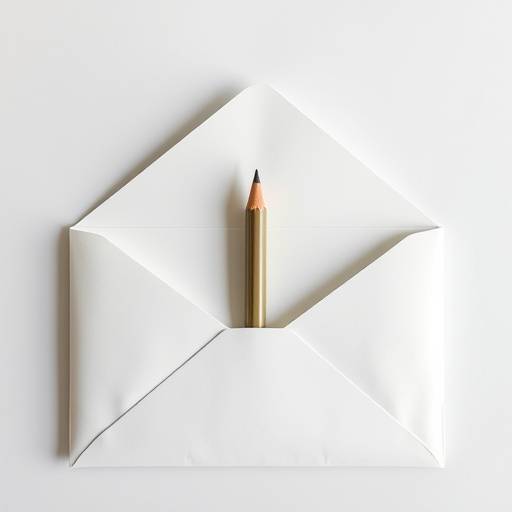 Imagen de un sobre con un lápiz, representando el contacto para consultas